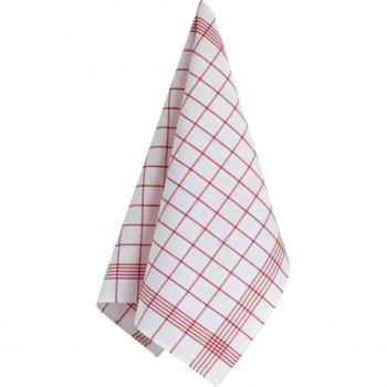 Strofinaccio misto lino Praga rosso 50x70 cm