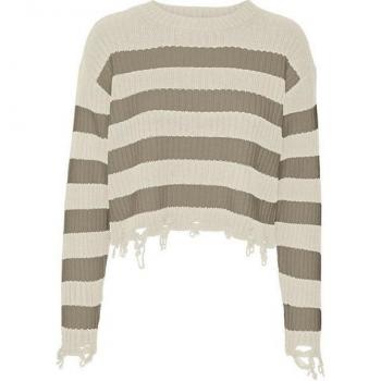 Vero Moda MERCER Langarm‑Pull mit Rundhalsausschnitt – Damen, Taupe, L
