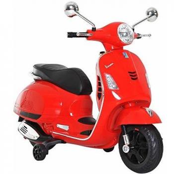 Moto Eléctrica Infantil Licencia Vespa Roja