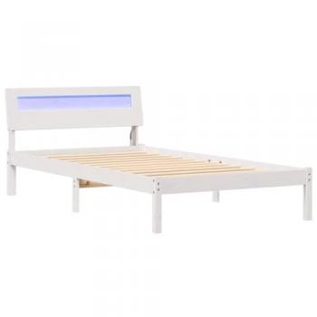 VidaXL Struttura letto Bianco 90x190 cm Legno di pino massello