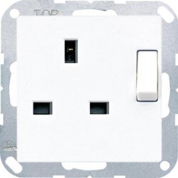 Modulo di Alimentazione JUNG 1F AWS GLZ AS/A UP, Classe di Protezione IP20 (A3171WW)