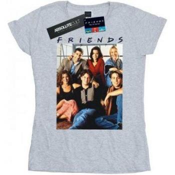 Camiseta de Algodón con Diseño de Grupo de Amigas