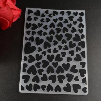 Plastic Heart Embossing Folder for Crafts