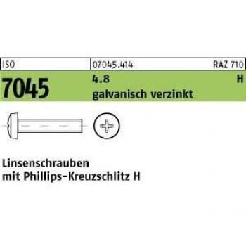 200 Stück Flachkopfschrauben M5 x 6 -H 4.8 verzinkt