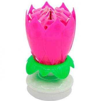 Bougie décorative fleur de Lotus pour fête d'enfants
