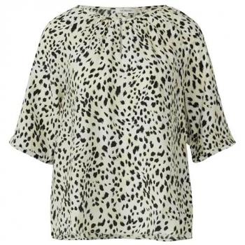 Blusa Casual s.Oliver Crema y Negra