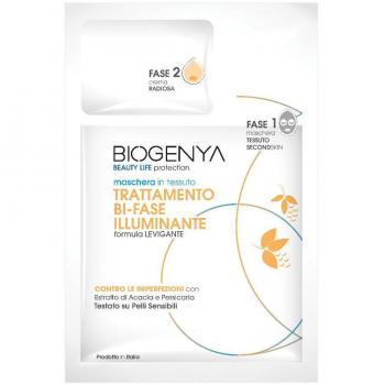 Biogenya Maschera in Tessuto Trattamento Bi-Fase Illuminante