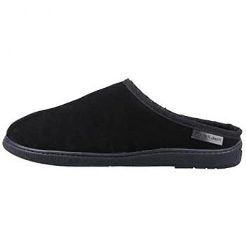 Uomo Pantofole Hush Puppies Ashton Nero in Camoscio