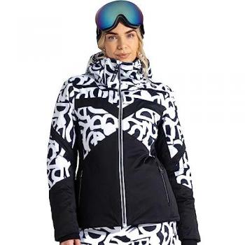 Dare2b Black & White Graffiti Rocker Jacket for Her