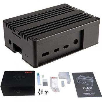 Akasa Black Aluminium Case for Raspberry Pi 4 Model B