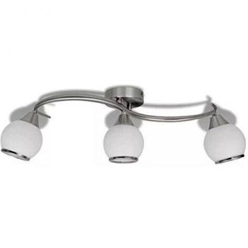 Contemporary 3-Light Ceiling Lamp with Glass Shades