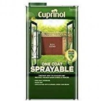 Cuprinol One Coat Sprayable Fence Treatment Rich Cedar 5 Litre