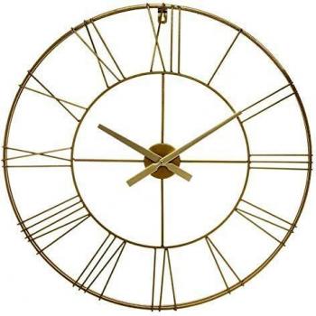 Horloge murale en métal doré 70 cm