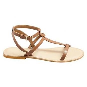 Sandales T Bar en cuir pour femmes 9 EU 42 Brun