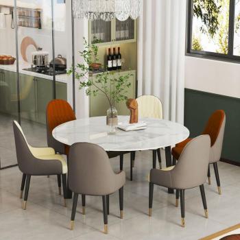 Rotonda di Marmo Bianco: Tavolo Allungabile Sala da Pranzo 103x80-130 cm (4‑6 Pers.)