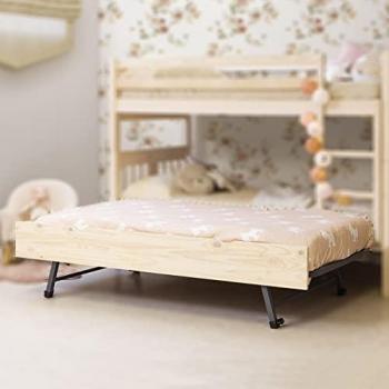 Cama elevable MDF blanco lavado 80x190cm
