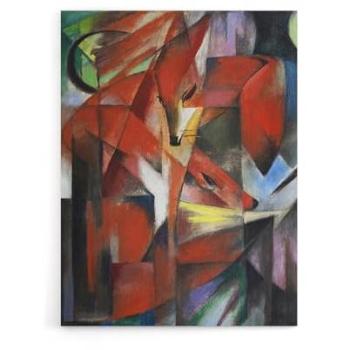 Foxes in Kaleidoscope Canvas