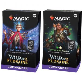 Juego de 4 mazos Wilds of Eldraine (Magic: The Gathering, Commander, inglés)