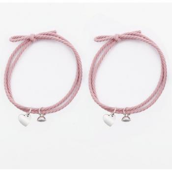 Geflochtenes Herz-Schmuckarmband mit Magneten