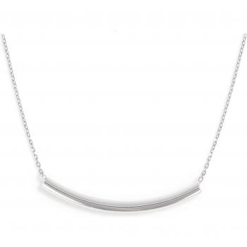 Collier Argent “Chorégraphie” Rhodié – 45 cm, 40 × 3 mm (Lily Treasures)