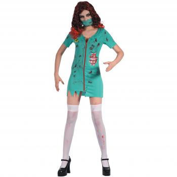 KARNEVAL-MEGASTORE: Tanzende Zombie-Krankenschwester im Türkis, Größe M