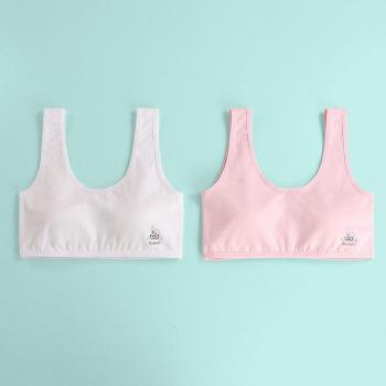 Girls Pure Cotton Cartoon Print Crop Tops