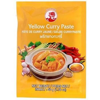 Cock Currypaste, gelb, milde Schärfe, authentisch thailändisch Kochen, natürliche Zutaten, vegan, halal & glutenfrei