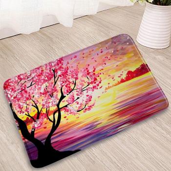 Anti-Slip Pink Blossom Bath Rug