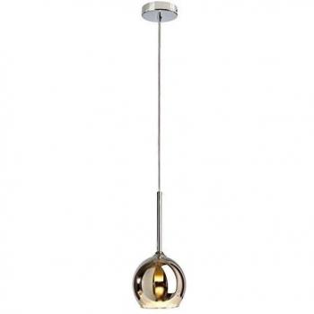 Lampada a sospensione LED monocolore Bunda in vetro cromato con attacco G9 28W