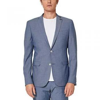 Black Label Fil‑a‑Fil‑Jacke – Herren Slim Fit, Light Blue Melange Größe 44