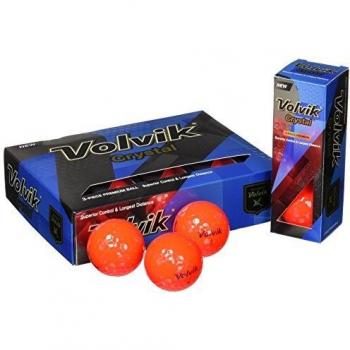 Bolas de Golf Volvik Crystal 12 Piezas, Talla Única, Rojo