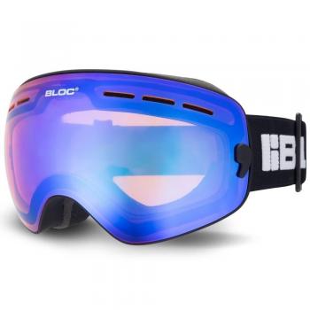 Ski Goggle Bloc Moon Small Fit – Schwarz/Orange matt, Blau Spiegel Cat. 2 JM03
