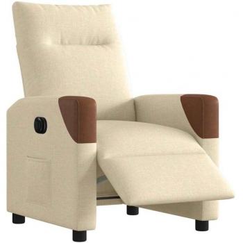 VidaXL Elektrischer Sessel Creme Stoff