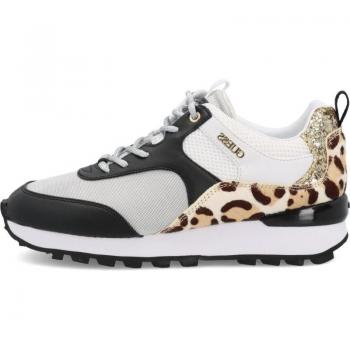 Guess Women's Leopard Low Top Trainers with Glittered Back