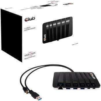 CLUB3D Estación de Acoplamiento USB 3.0 + Doble Mini DisplayPort