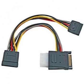 Cable de Alimentación SATA 0.15m 2 x SATA + Molex