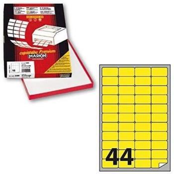 Etichetta adesiva A/406 giallo fluo 100fg A4 47,5x25,5mm