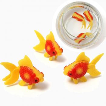 Peces de simulación dorada para acuario 3pcs