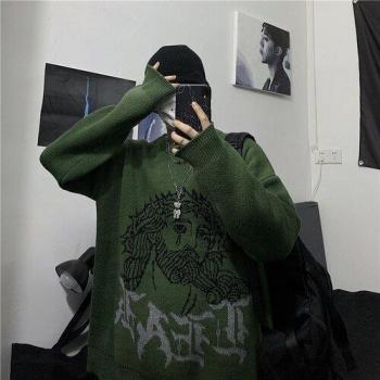 Woherb Harajuku Side‑Drive Jacke Frauen & Männer mit gestricktem Muster
