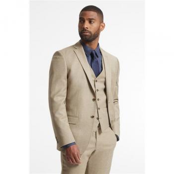 Tailored Oatmeal Flannel Blazer