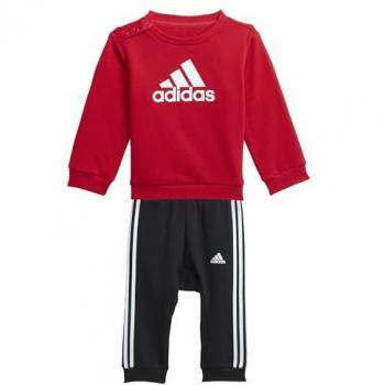 Hoodie pour enfants Adidas IC6592.DA en tri‑couleur rouge/noir/blanc