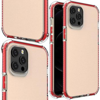 Color‑Tinted Spring Armor Gel Protector for iPhone 12 Pro Max, Red Edition