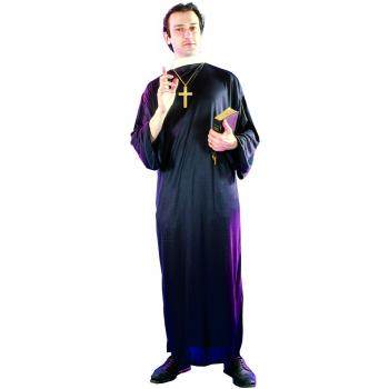 Schwarz‑Weiß Priester Kostüm für Männer – Größe M/L