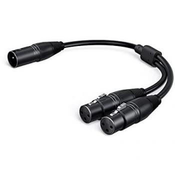 Conector XLR Splitter de 3 Pines 0,3 m Preto
