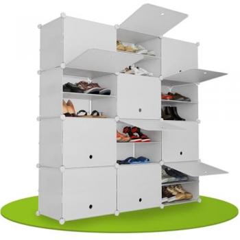 Juskys Schuhschrank 12 Würfel & Türen