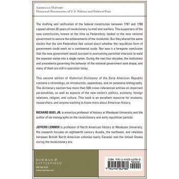Historical Dictionary of the Early American Republic, Second Edition