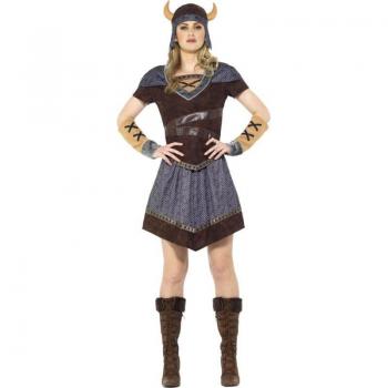 Atuendo de Vikinga Marrón para Dama
