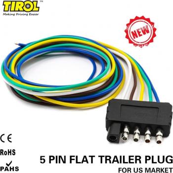 Connecteur plat 5 voies pour remorque Tirol 36 pouces