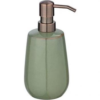 Wenko Dispenser sapone per bagno d'appoggio Sirmione verde in ceramica 0.43 l