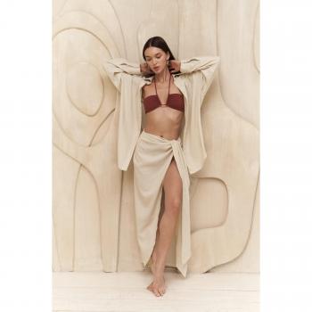 Cămașă Oversize Ecru di Lino Charlotte M/L
